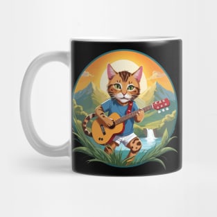 Cat Guitar Mountain Mug